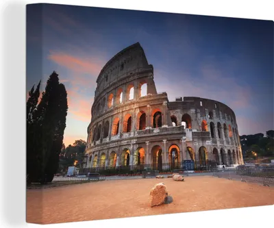 Produktbild von OneMillionCanvasses® - Leinwandbilder - 150x100 cm, Italien - Rom - Kolosseum, Wandbilder Kunstdruck Wanddekoration
