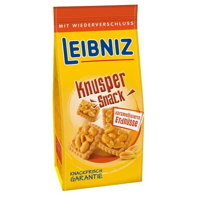 Obrázok produktu pre Leibniz Crispy Snack s karamelizovanými arašidmi Crunch 175g