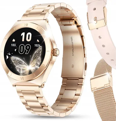 Zdjęcie produktu dla SMARTWATCH ZEGAREK DAMSKI ROZMOWY MENU PL CIŚNIENIE POWIADOMIENIA 3 paski