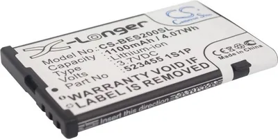 Produktbild von TECHTEK Akku Kompatibel mit [Bea-fon] S200, S210, für [VIDEOCON] V1612 Ersetzt 523455 1S1P