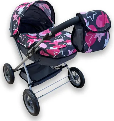 Produktbild von Bayer MEGA SET 9in1 Puppenwagen Kinderwagen mit Puppe und Zubehör