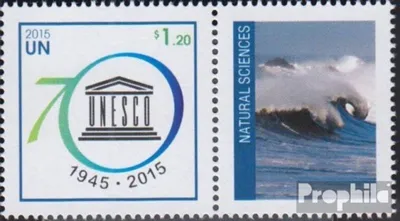 Produktbild von Briefmarken UNO - New York 2015 Mi 1497Zf mit Zierfeld (kompl.Ausg.) postfrisch 70 Jahre UNESCO