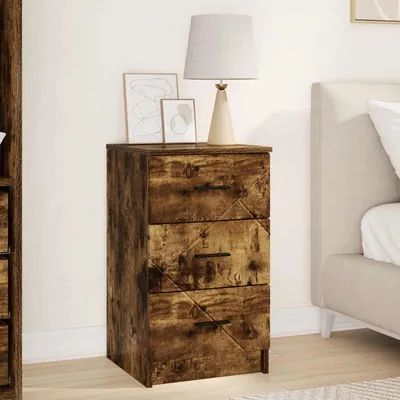 Obrázek produktu pro vidaXL Noční stolek z kouřového dubu 38 x 38 x 66 cm Materiál na bázi dřeva