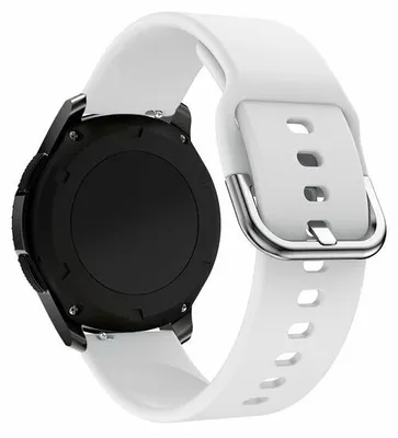 Produktbild von By Qubix Silikon-Sportarmband - Weiß - passend für Garmin Venu / Sq / Sq2 / 2 plus