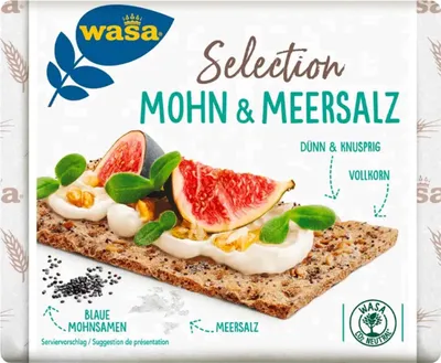 Zdjęcie produktu dla Pieczywo chrupkie Wasa z makiem i solą morską 245g