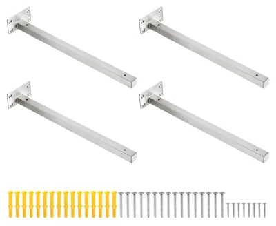 Image de Supports muraux pour étagères - Acier inoxydable, 35 cm