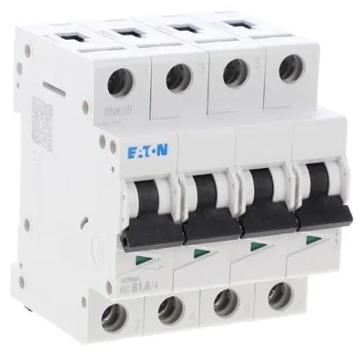 Image de Disjoncteur Eaton, 1,6 A, 4p, caractéristique : B 279022
