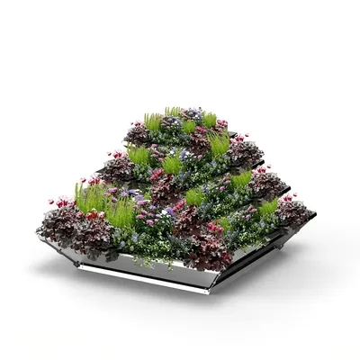 Produktbild von Hochbeet "HighBeet Cleo" 4 Ebenen aus verzinktem Blech