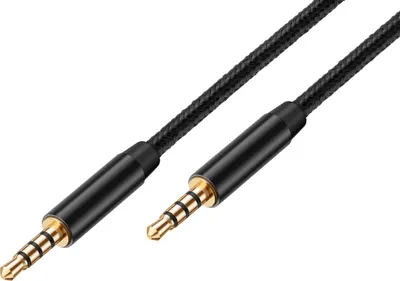 Zdjęcie produktu dla Avizar, 10 m kabel audio 3,5 mm z pozłacanym, wytrzymałym oplotem, czarny
