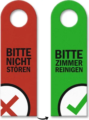 Produktbild von 10x Bitte nicht stören - Bitte Zimmer reinigen Türhänger Türanhänger Türschild