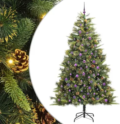 Immagine prodotto di Albero di Natale artificiale pieghevole con pigne 240 cm