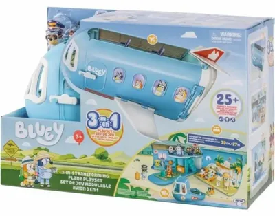 Immagine prodotto di TM TOYS BLUEY - SET AEREO 3 IN 1 - include il personaggio di Bluey BLU17670