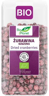 ŻURAWINA SUSZONA NIESŁODZONA BIO 50 g - BIO PLANET