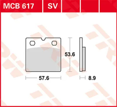 Obrázok produktu pre Sada brzdových doštičiek TRW MCB617 R80RT BMW247