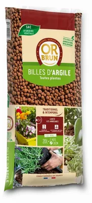 Image de Billes d'argile 20 L Or Brun