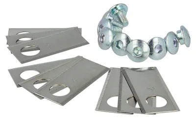 Produktbild von vhbw 9x Ersatz-Messer kompatibel mit Worx Landroid WR166E, WR168E, WR169E, WR167E, WR184E, WR155E, WR165E Rasenmäher - Ersatzklinge Silber, Edelstahl