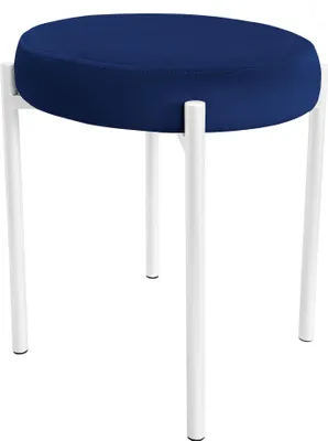 Zdjęcie produktu dla TABORET DIOR STOŁEK LOFT metal podstawa biała MG16