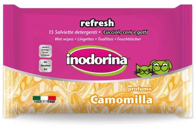 Zdjęcie produktu dla Chusteczki Inodorina do oczu i uszu Rumianek 15 szt.