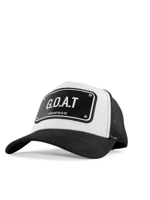 Immagine prodotto di Cappellino da baseball John Hatter "G.O.A.T" - G.O.A.T - Nero, Bianco - Taglia unica (EU)