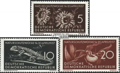Produktbild von Briefmarken DDR 1957 Mi 561-563 (kompl.Ausg.) postfrisch Naturschutzwoche