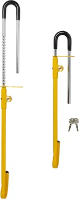 Produktbild von AS Pedal Lenkradkralle Bremspedal 2 Schlüsseln Lenkradschloss Gelb Lenkradsperre AS