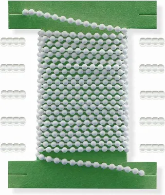 Productafbeelding van Famanu rolluikketting, 3,2 mm, met kralen - 25 meter