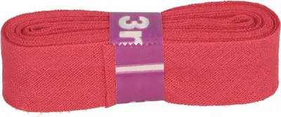 Schrägband 3m x 20mm Baumwolle gefalzt 60 Farben Einfassband Saumband 742 erdbeerrot