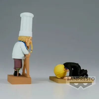 Immagine prodotto di One Piece WCF Sanji e Zeff figure da collezione, set da 8 cm