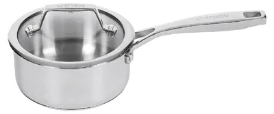Produktbild von Chefs & Co. Stielkasserolle mit Glasdeckel Profi Gourmet 1,5 ltr. Ø16 cm