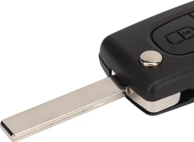 Immagine prodotto di Custodia pieghevole a 2 tasti per chiave radio, nera, facile da trasportare, ricambio per Peugeot 107 207 307 307cc 308 SW 407 607 lama a taglio CE0536-HU83