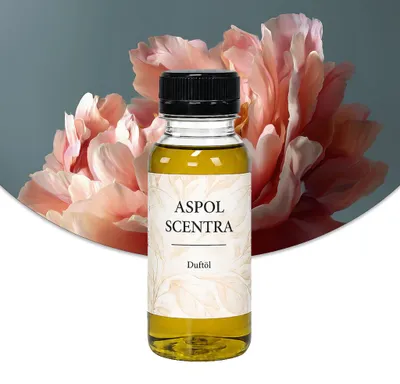 Produktbild von Aspol Scentra Pfingstrose Duftöl für Kerzen und Diffusoren 100 ml, KI-generiertes Bild