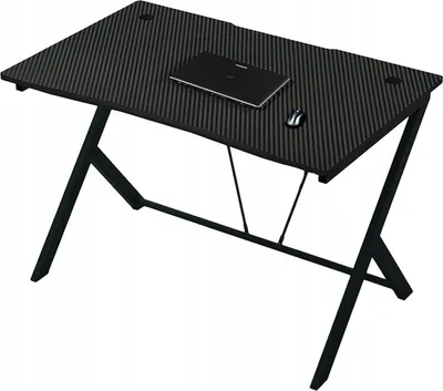 Produktbild von Biurko Stolik Gamingowe Komputerowe Loft Nowoczesne Czarne Carbon 100 Cm