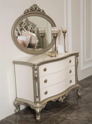 Produktbild von Luxus Kommode Möbel Sideboard Kommoden Anrichte Schrank mit Spiegel 2tlg Set Neu
