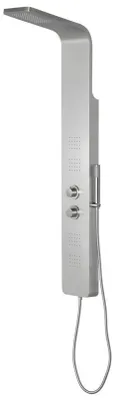 Produktbild von Sapho PRESTIGE Duschpaneel mit Thermostat-Armatur 200x1400mm, Edelstahl matt