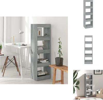 Immagine prodotto di vidaXL Libreria/divisorio grigio Sonoma 40x30x135 cm - Librerie e scaffalature