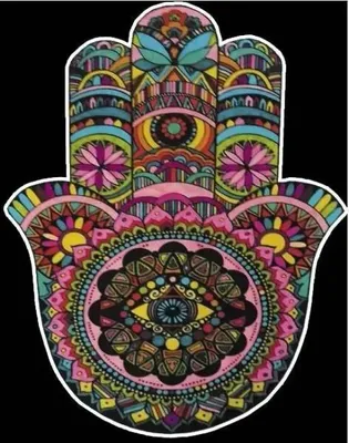 Obrázek produktu pro Omalovánka "Ruka Fatimy" – Colorvelvet, rozměry 47x35 cm
