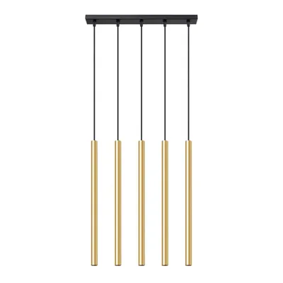 Image de Lampe pendante PASTELO 5L or poli 5xG9 8W acier 90x5x45cm Sollux Lighting