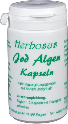 Produktbild von Herbosus Jod Algen Kapseln mit hohem Jodgehalt