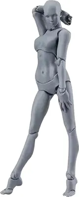 Produktbild von Actionfigur Körper Anpassbare Posen Beweglich Langlebig PVC Weit verbreitet Zeichnungsmannequin für Familienbüro Graue Frau
