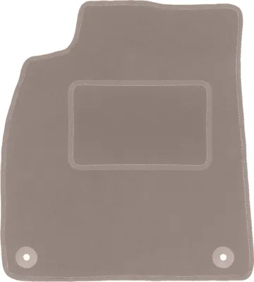Produktbild von Fahrerfußmatte Velours beige passend für Audi A6 C7 (2011-2017, Limousine, Kombi, Avant) – mit Befestigungen – passgenau