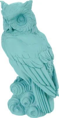 Produktbild von Deko Alabaster Figur Eule 21 cm Türkis Tierfigur Uhu Vogel