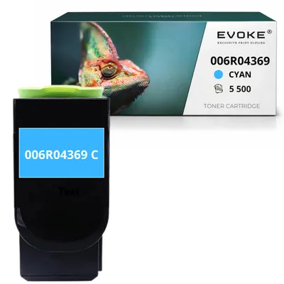 Produktbild von Evoke Toner-Kompatibilkartusche für den Drucker Xerox C310, 315C, 8K, 006R04369, Cyan, 5.500 Seiten, kompatibel mit C310 und C315, KI-generiertes Bild