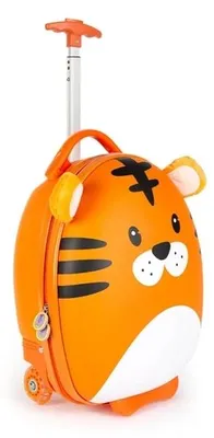 Image de Boppi Tiny Trekker : valise à roulettes légère pour enfants, à tirer, au format bagage à main (capacité de 17 litres) - Tigre