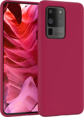 Produktbild von EAZY CASE Silikonhülle für Samsung Galaxy S20 Ultra / S20 Ultra 5G Silikon Backcover Schutz in Rot