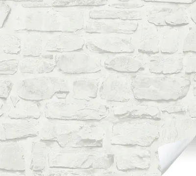 Produktbild von Tapete selbstklebend 38590-1 Steinoptik 3D weiß grau 8,40 x 0,53 m