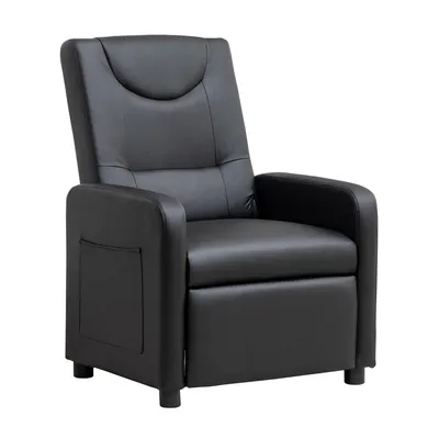 Produktbild von Relaxsessel Fernsehsessel Ruhesessel Liegesessel mit Liegefunktion Verstellbar Polstersessel Kunstleder Einzelliegesessel für Wohnzimmer Schlafzimmer Heimkino Schwarz