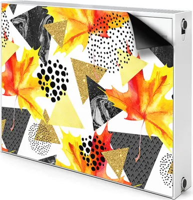 Produktbild von Magnet Verkleidung Abdeckung Heizkörperabdeckung Heizkörperabdeckung 90x60 cm  - Geometrische Dreiecke