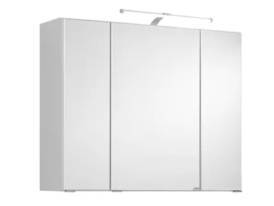 Produktbild von 3D-Spiegelschrank Spiegel Badspiegel Badezimmerspiegel Hängeschrank Bad "Cleo I" (weiß, 80 cm)