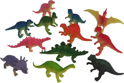 Produktbild von 12 Dinosaurier im Set Spielzeug Spielfiguren Figuren Gummitiere Mitgebsel