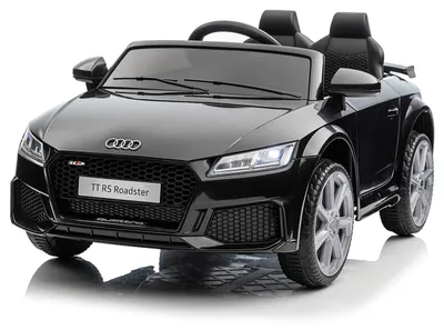 Immagine prodotto di Auto elettrica per bambini Audi TT RS Roadster con telecomando connessione Usb e Mp3 12V nero, Immagine generata dall'IA